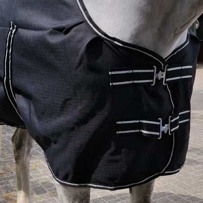 Sommer-Stalldecke 1200D Ripstop – Frontverschluss mit Clips