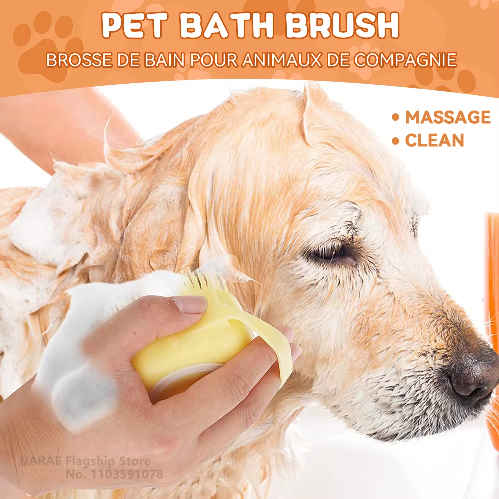 Pet Bath Shampoo Brush