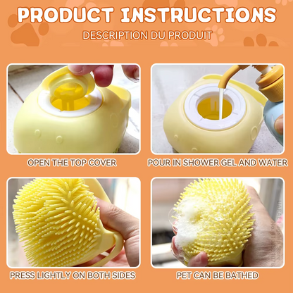 Pet Bath Shampoo Brush