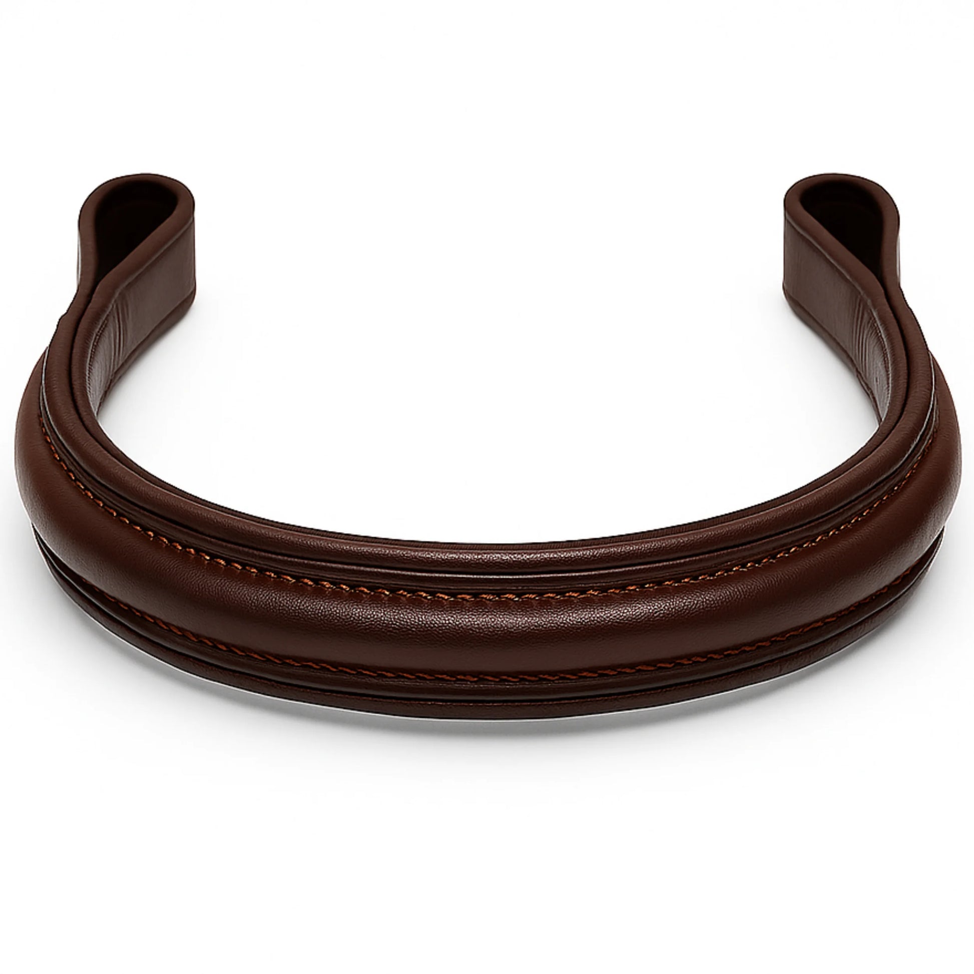 Brown leather headband browband