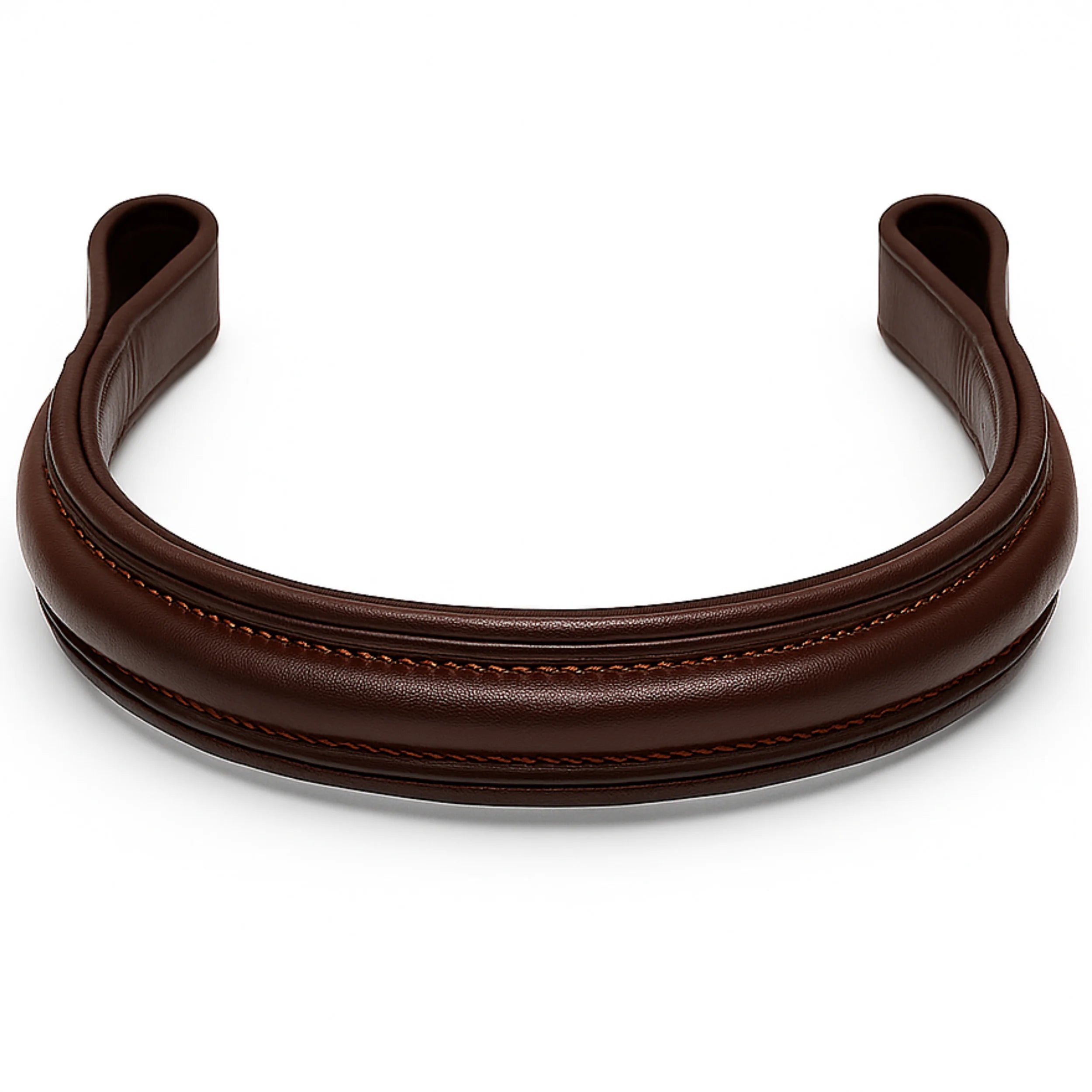 Brown leather headband browband