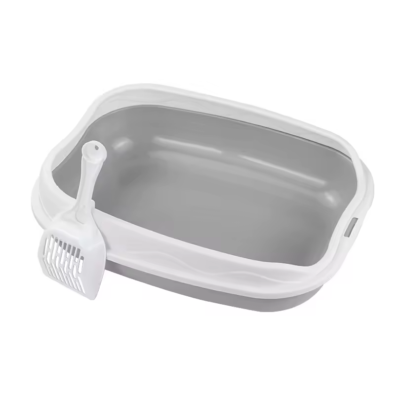 Semi-Enclosed Cat Litter Box